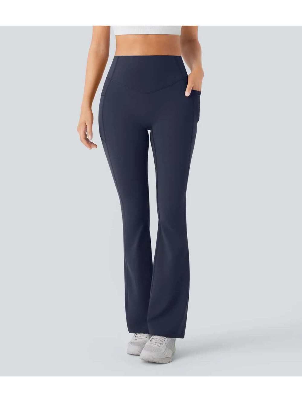 HALARA High Waisted Butt Lifting Tummy Control Shaping Yoga Bootcut L Reg